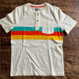 Colorful Striped Henley Shirt